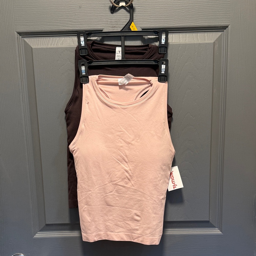 Yogalicious Pink and Black Tank Tops